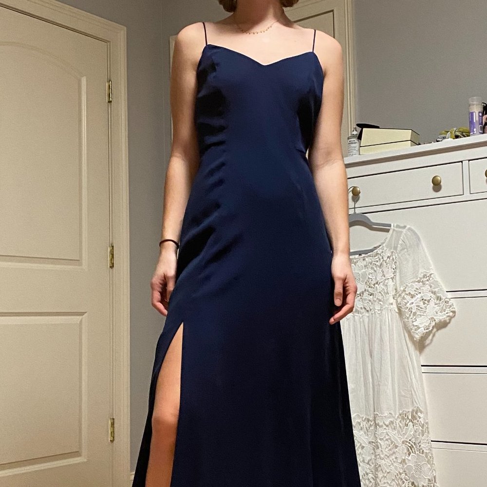 J. Crew Long Leg Slit Gown Size 2